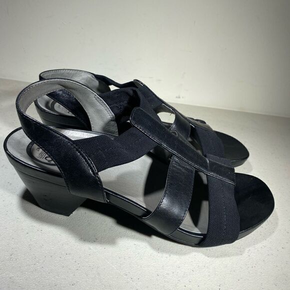 Abeo B.I.O. System Womens Ruth Sandals Black Block Heel Leather Strappy Size 7 - Picture 2 of 7